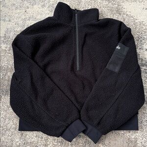 ALO Yoga Black Fleece Pullover